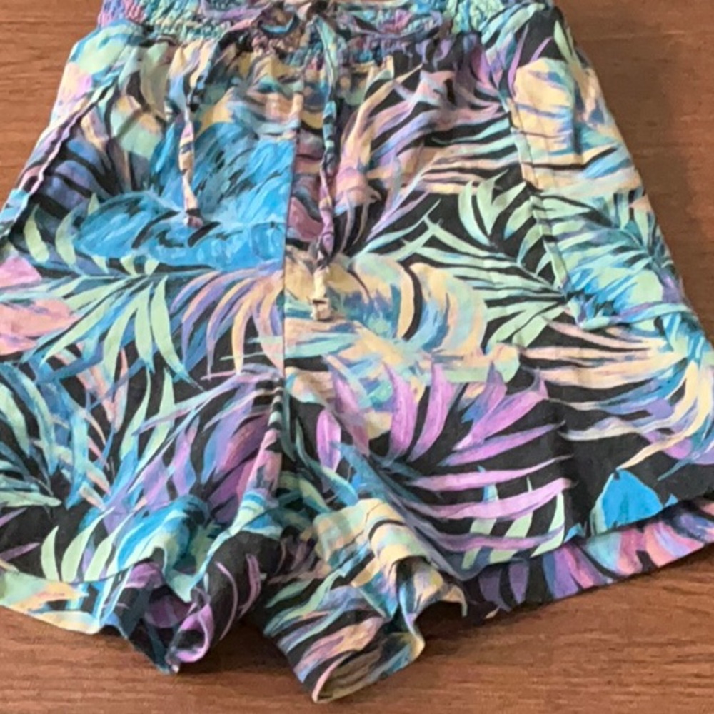 Time and Tru High Waist Blue and Purple Shorts